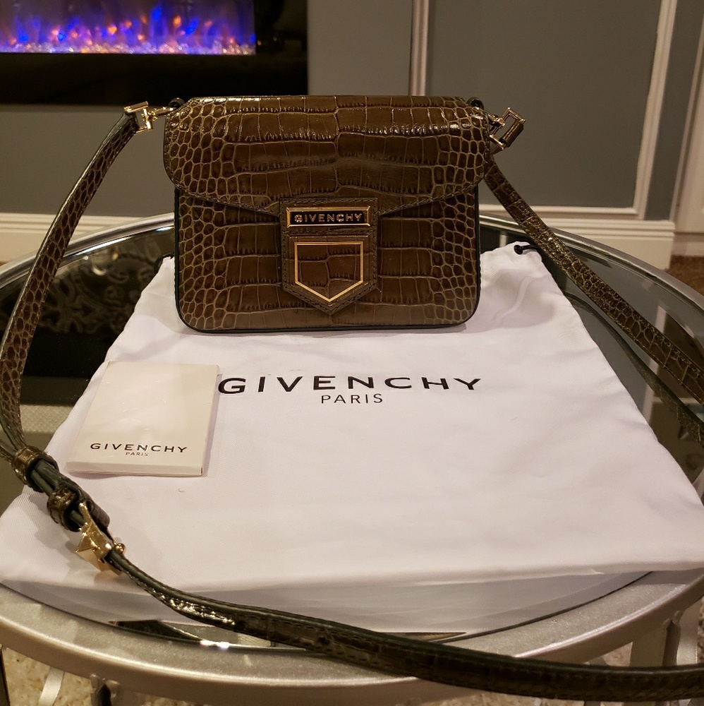 Givenchy mini croc embossed crossbody